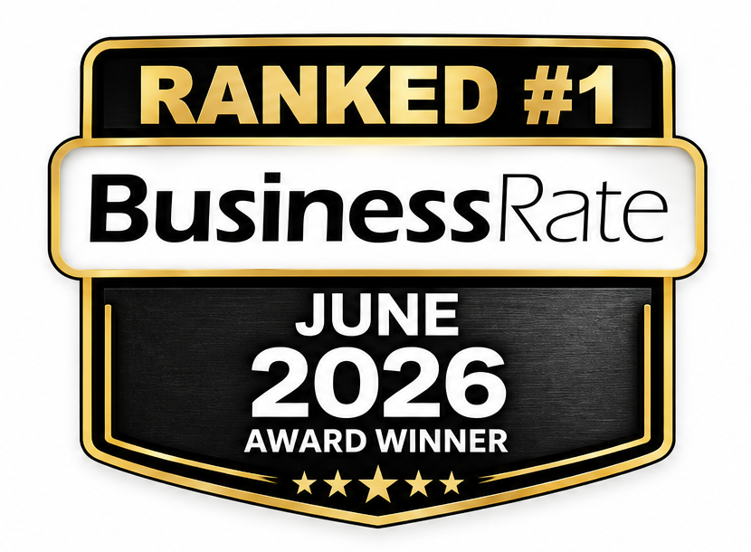 Ranked #1 BusinessRate June 2026 Award Winner badge